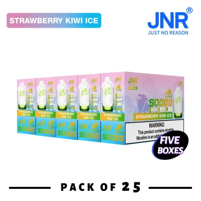 5 Box (25 pcs) Strawberry Kiwi Ice | JNR Lion King 50K Puffs Disposable Vape